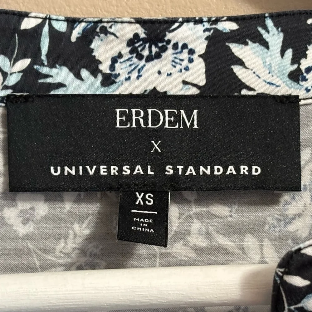 Erdem X Universal Standard Sz XS Cotton Primrose Ruffle Shirt Dress With Pockets - Picture 8 of 15